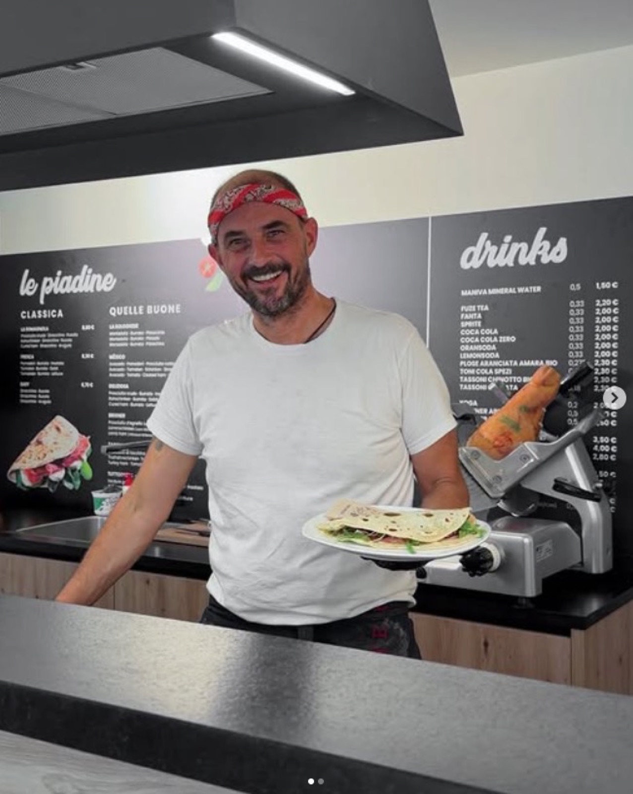 Frisch gefüllte Piadina bei LaPiada – Piet's Piadineria in Brixen